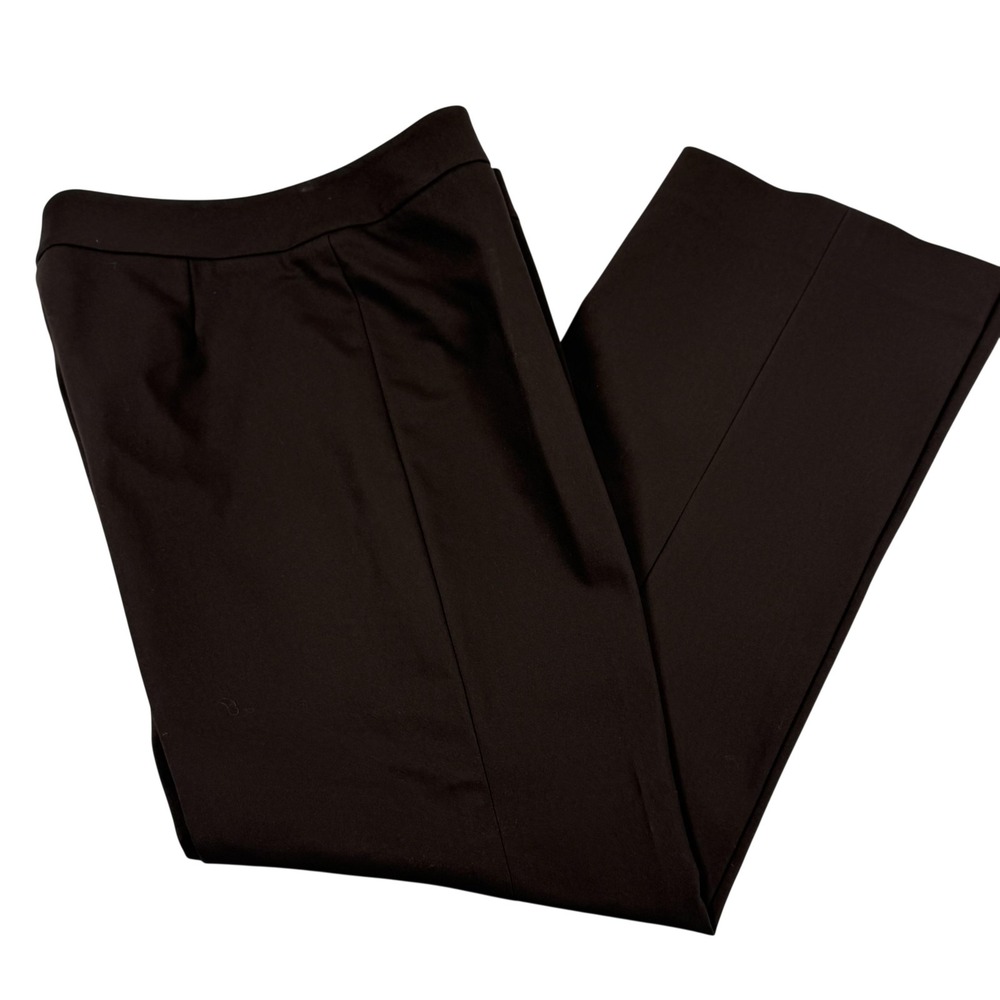 Carlisle Dress Pants 10 Brown Wide Leg Stretch Career Workwear Office Luxury